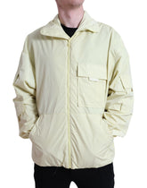 Dolce & Gabbana Yellow Nylon Collared Full Zip Parka Jacket -   -  Dolce & Gabbana.